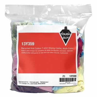Tough Guy 13Y359 Varies Assorted Recycled Cotton Knit Cloth Rag