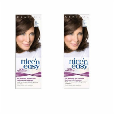 Clairol Nice N' Easy Hair Color #77, Medium Ash Brown (Pack of 2) Uk Loving Care