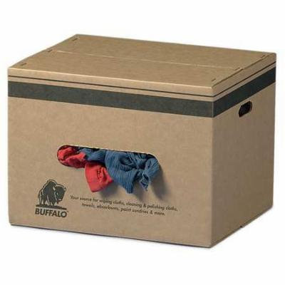 BUFFALO 10104 Cloth Rag, Rcycld Cottn, 25 lb. Box