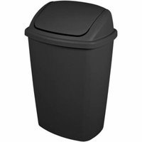 Sterilite 7.5 Gallon Swing Top Wastebasket- Black