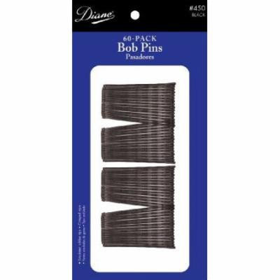 Diane D450 Bobby Pins, Black, 60 Units/Card, 12-pack (Pack of 6)