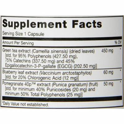 Maxi Health Pome-Green - Pomegranate and Green Tea and Blueberry - 60 Capsules - Kosher