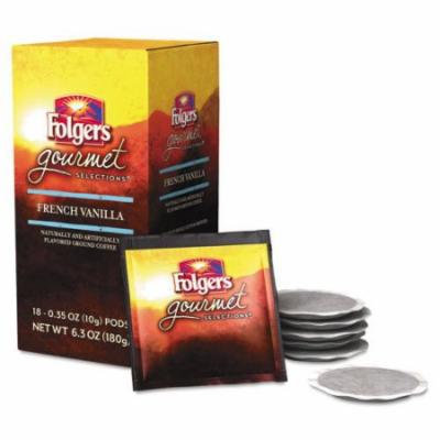 Folgers Gourmet Selections Coffee Pods, French Vanilla, 18/Box