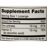 Maxi Health Zinc Lozenges - Zinc Citrate 10mg - with Vitamin C - Cherry Flavor - 60 Chewies - Kosher