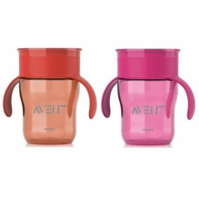 Philips AVENT 2 Count BPA Free Natural Drinking Cup, 9 oz., Red/Pink