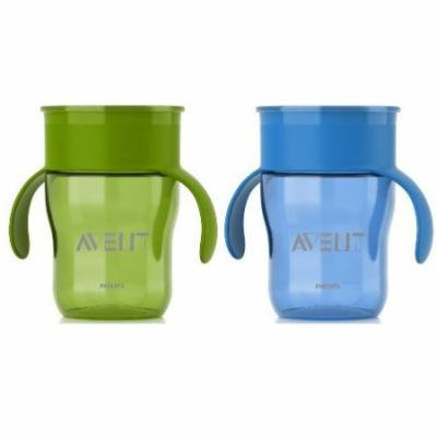 Philips AVENT 2 Count BPA Free Natural Drinking Cup, 9 oz., Green/Blue