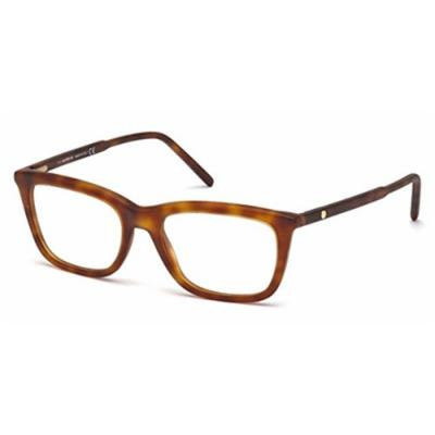 Mont Blanc - MB0553, Geometric, acetate, men, LIGHT HAVANA(053 B), 53/18/145