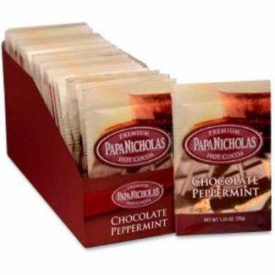 Papanicholas Coffee Chocolate/mint Hot Cocoa - Caffeinated - Hot Cocoa, Chocolate Peppermint - 24 Packet - 24/carton (pco-79424)