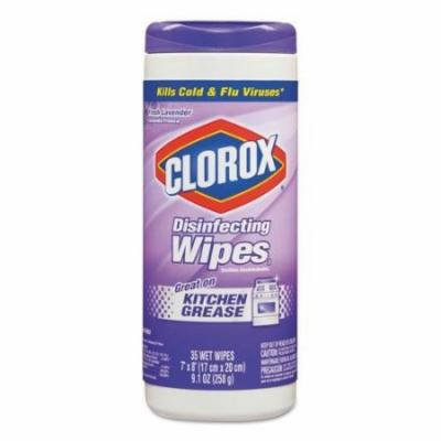 Tilex 1654 Disinfecting Wipes, 7 x 8, Fresh Lavender, 35/Canister