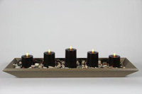 Delighted Home DH-5PPTWBL Weatherwood 5 Pillar Polly Trough with 1, 6 in. - 2, 5