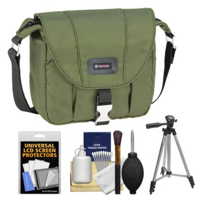 Tamrac 5421 Aria 1 Compact / ILC Camera Shoulder Bag (Moss Green) with Tripod + Cleaning Kit