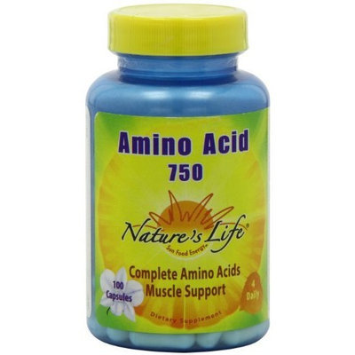 Nature's Life Amino Acid Capsules, 750 Mg, 100 Count