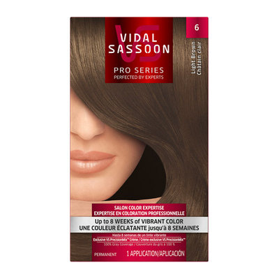 Vidal Sassoon Pro Series Hair Color 6 Light Brown 1 Kit
