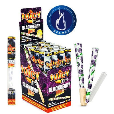 1 of 2 Pack of Juicy Jay's Blackberry Jones. Comes with 2 Juicy Cones and 1 Reusable Wodden Tip! + Beamer Sticker