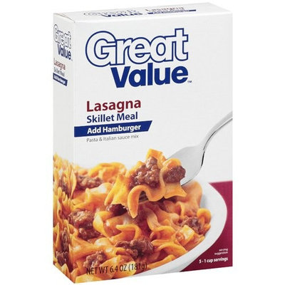 Great Value: Lasagna Skillet Meal, 6.40 oz