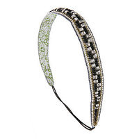 Deepa Gurnani Tapered Crystal and Pearl Headwrap