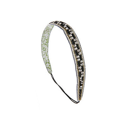 Deepa Gurnani Tapered Crystal and Pearl Headwrap
