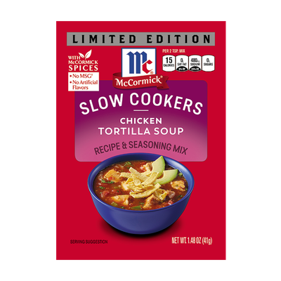 McCormick® Slow Cookers Chicken Tortilla Soup Seasoning