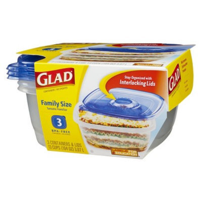 Glad Family Size Food Storage Containers 3 ct