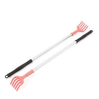 42cm Long Plastic Claw Hand Shape Handy Back Scratcher Body Massager Red 2pcs
