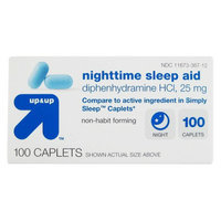 up & up Diphenhydramine HCl Nighttime Sleep Aid Caplets 100-ct.