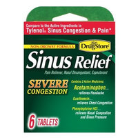 Lil' Drugstore Products Lil Drugstore Products Sinus Relief, Severe Congestion, 6-Count (Pack of 6)