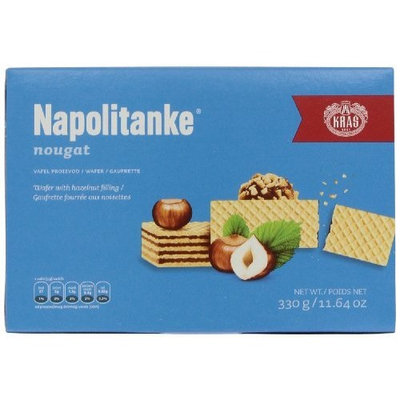 Kras Napolitanke Nougat (Nougat Wafers), 11.64-Ounce Packages (Pack of 12)