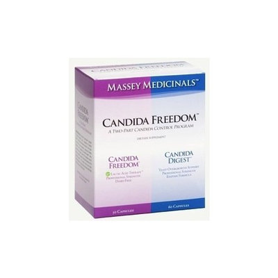 Massey Medicinals Candida Freedom Two Part Control Program (candida freedom:30capsules, candida digest:60capsules)