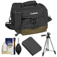 Canon 100EG Digital SLR Camera Case with LP-E12 Battery + Tripod + Accessory Kit for EOS M Camera