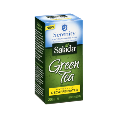 Salada Green Tea Bags Serenity Chamomile Blend Decaffeinated - 20 CT