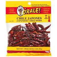 Orale Very Hot Japanese Chili Pods, 3 oz