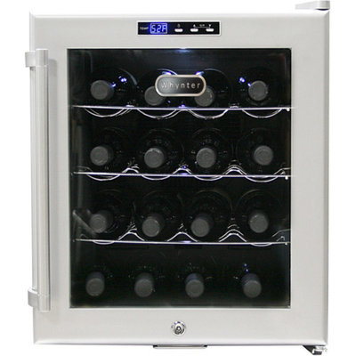 Whynter LLC 16 Bottles Wine Cooler Platinum with lock