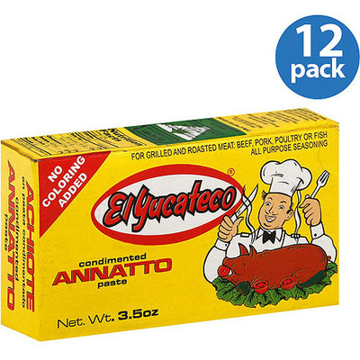 El Yucateco Condimented Annatto Paste, 3.5 oz (Pack of 12)