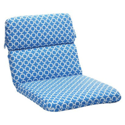 Pillow Perfect Outdoor Chair Cushion - Blue/White Geometric