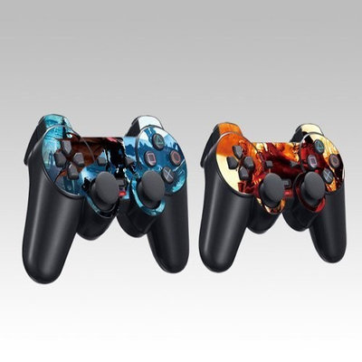 Pacers Design Skin Decal Sticker for the PS2 (Playstation 2) Controller (2pcs in 1)