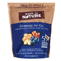 Back to Nature Granola to Go, Wild Blueberry Walnut, 7.5 oz