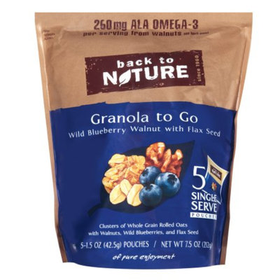 Back to Nature Granola to Go, Wild Blueberry Walnut, 7.5 oz
