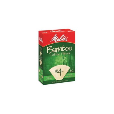Melitta #4 Bamboo Coffee Filters, 80 ea