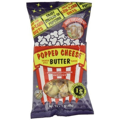 Just the Cheese Popped Cheese, Butter Flavor, 1.7-Ounce Bags (Pack of 6)