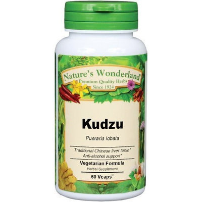 Nature's Wonderland Kudzu Root Herbal Supplement Capsules, 575 mg, 60 Count Bottle