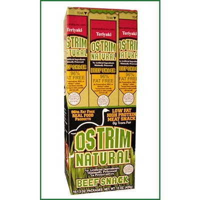 Ostrim Teriyaki Natural Beef Sticks, 1.5-Ounce (Pack of 10)