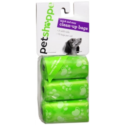 Pet Shoppe Clean Up Bags Refill, Green, 3 ea