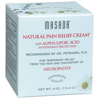 Masada Natural Pain Relief Cream with Alpha Lipoic Acid, Antioxidant Protection, 4-Ounce Jars