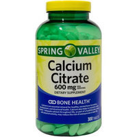 Generic Spring Valley Calcium Citrate Dietary Supplement, 600mg, 300 count