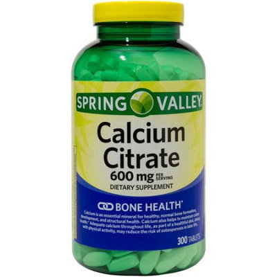 Generic Spring Valley Calcium Citrate Dietary Supplement, 600mg, 300 count