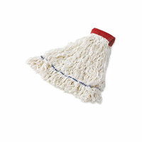 Rubbermaid Commercial Products Clean Room Medium Rayon Mop Heads with Looped-End in White