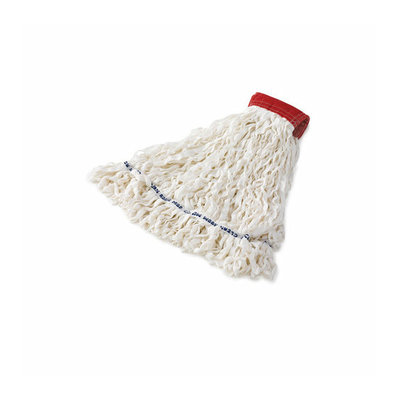 Rubbermaid Commercial Products Clean Room Medium Rayon Mop Heads with Looped-End in White