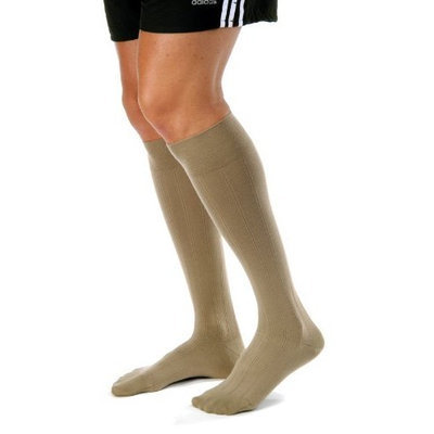 Jobst Men's 30-40 mmHg Extra Firm Casual Knee High Support Sock Size: Small, Color: Khaki