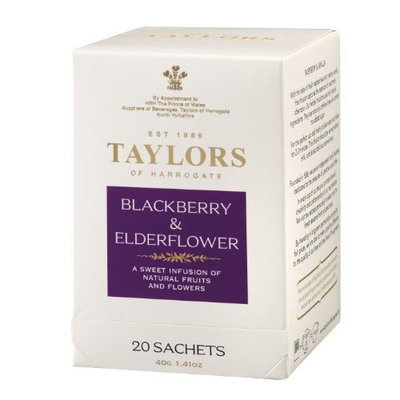 Taylors of Harrogate, Blackberry and Elderflower Infusion, 20 Count Wrapped Tea Bag 1.41 Oz.