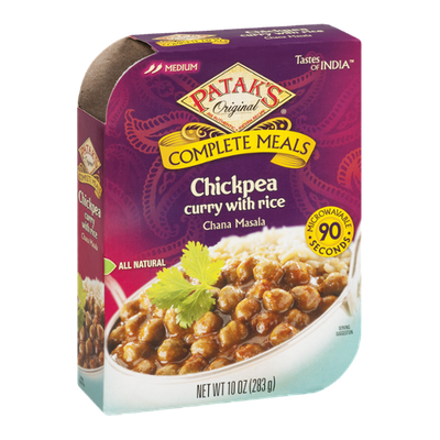 Patak's Original Complete Meals Chickpea Curry with Rice Chana Masala